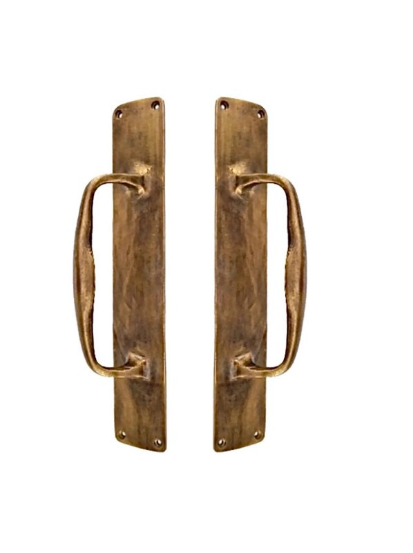 4 PCS 12" x 2" barn door grab Solid Brass Large plain Handle 30cm Pull heavy PUB