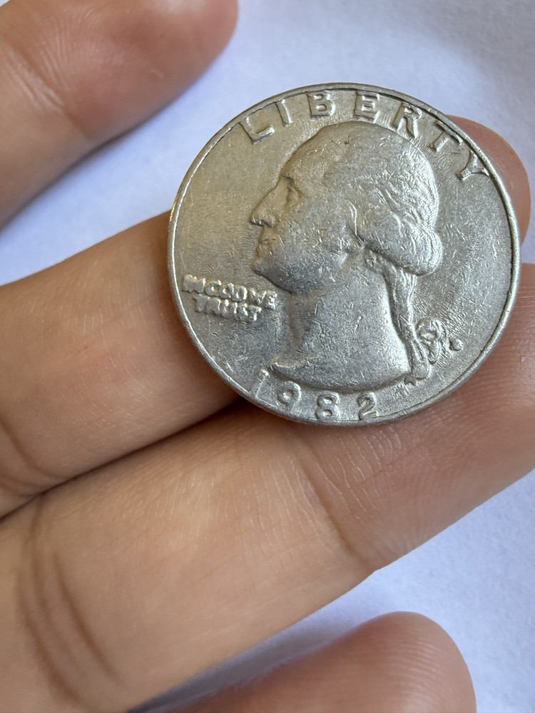 1982 D Washington Quarter, Filled In Mint Mark Error/Multiple error