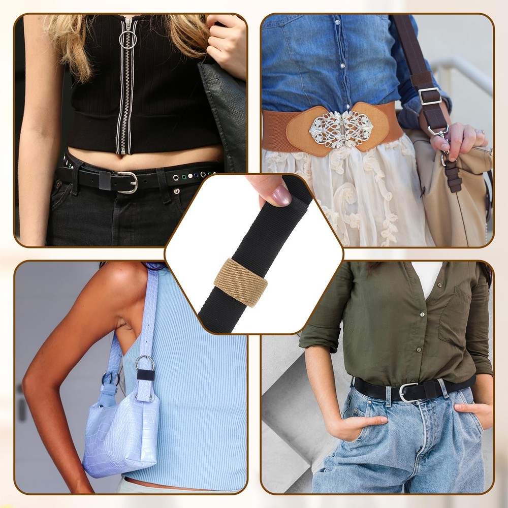 12 Pack Belt Retainer Loop Keepers Backpack Straps Holder Elastic Band Nylon ...