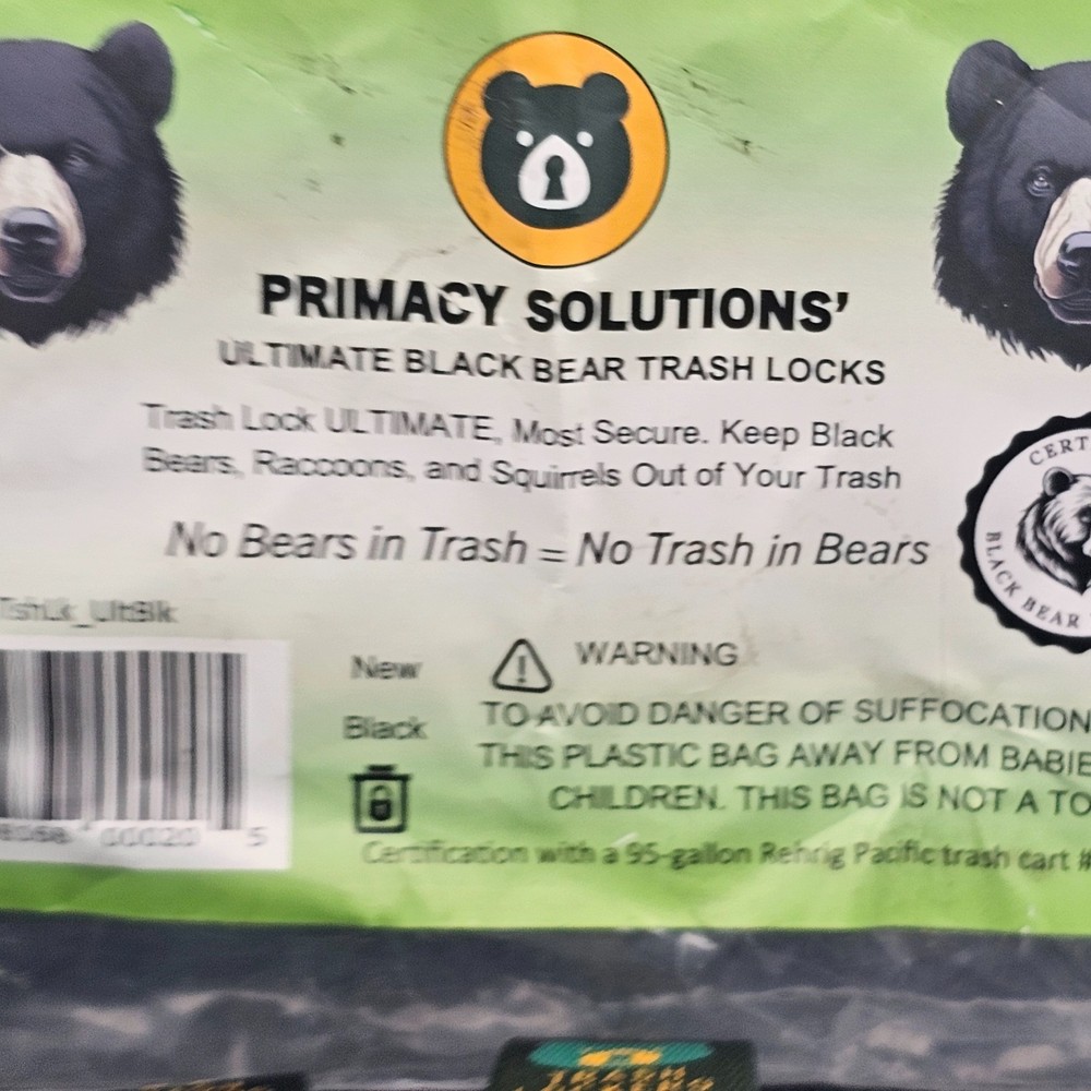 TrashLockers.com Primary Solutions Ultimate Black Bear Trash Locks