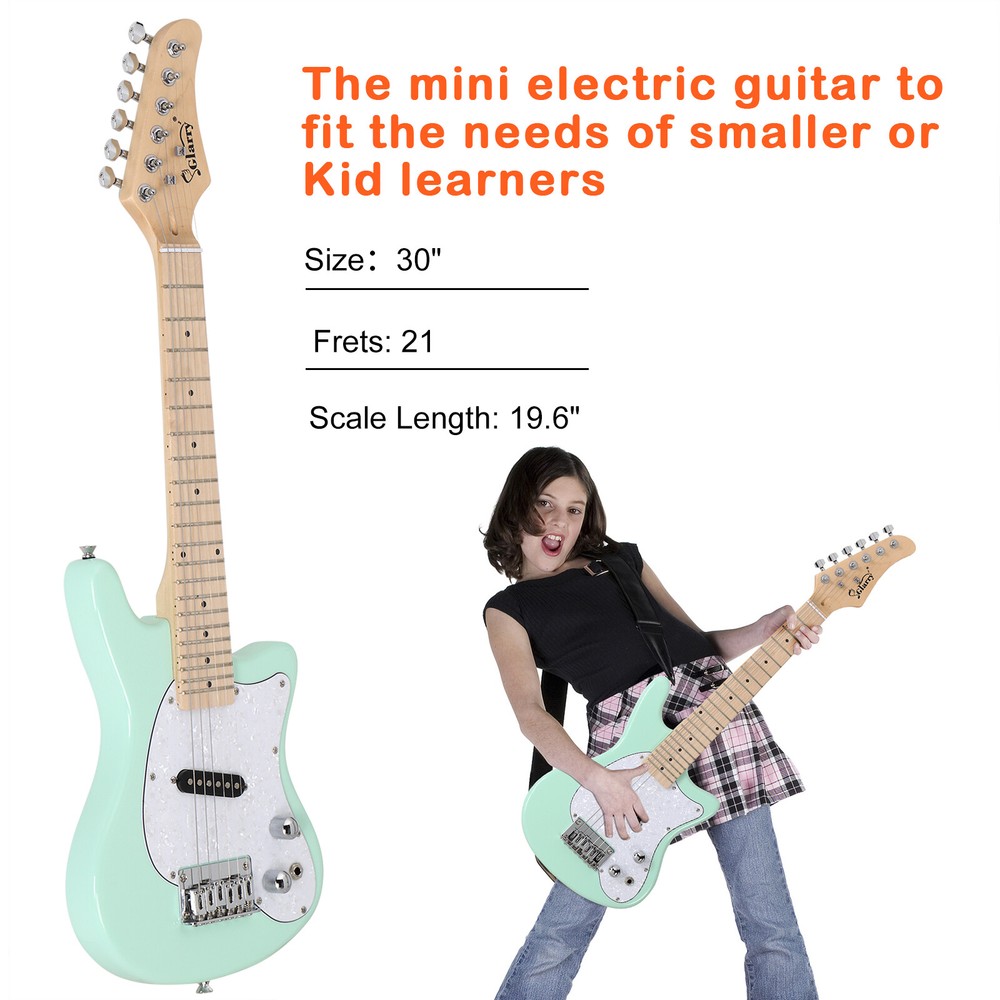 6 String Mini Electric Guitar Kit with 5W Amplifier Bag Strings Strap Plectrum