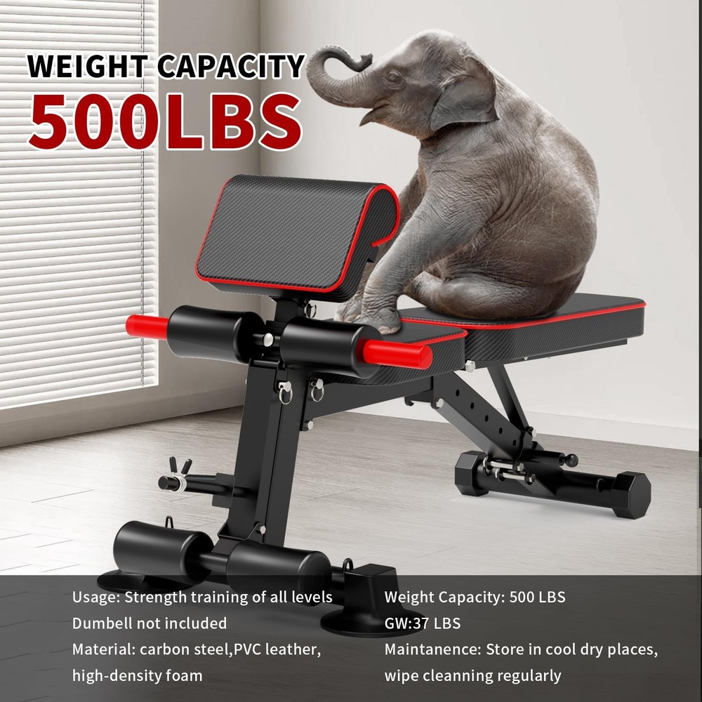 Z ZHICHI Adjustable Weight Bench multi-function Workout Bench for Home Gym,Fo...