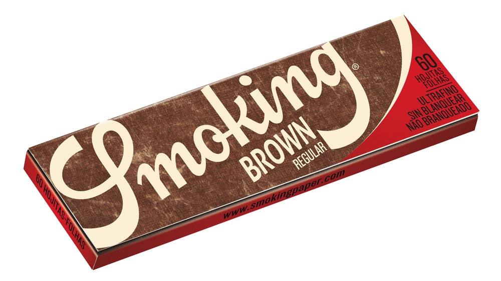 Smoking Brown Rolling Papers Regular Single Wide (69mm) Size (5 Booklets)