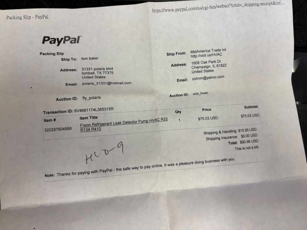 Portable Refrigerant Leak Detector