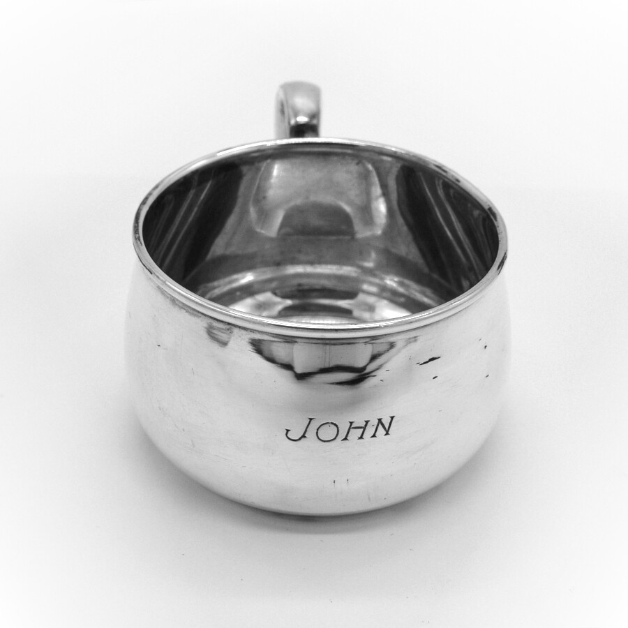 Plain Baby Cup Lunt Sterling Silver Mono John