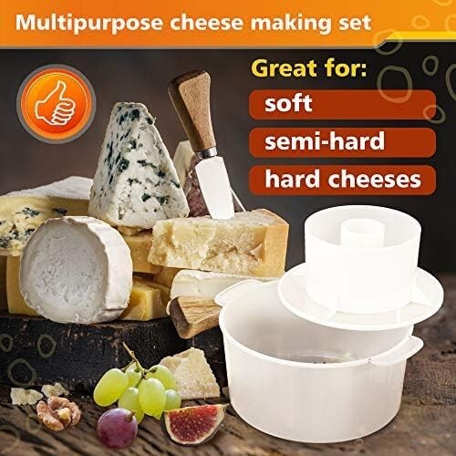 Complete Cheese Making Kit - High-Quality Mold & Cheesecloth for Home Chefs