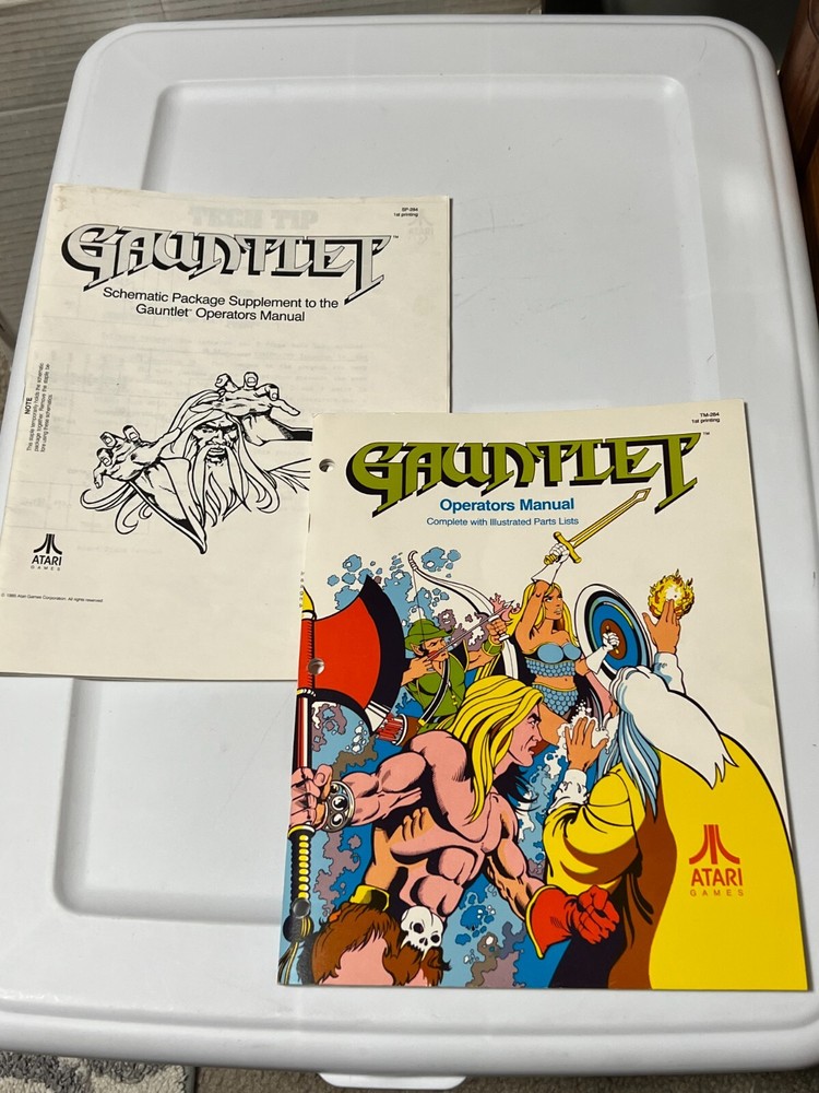 1985 ATARI GAUNTLET OPERATORS MANUAL  AND SCHEMATIC PACKAGE SUPPLEMENT