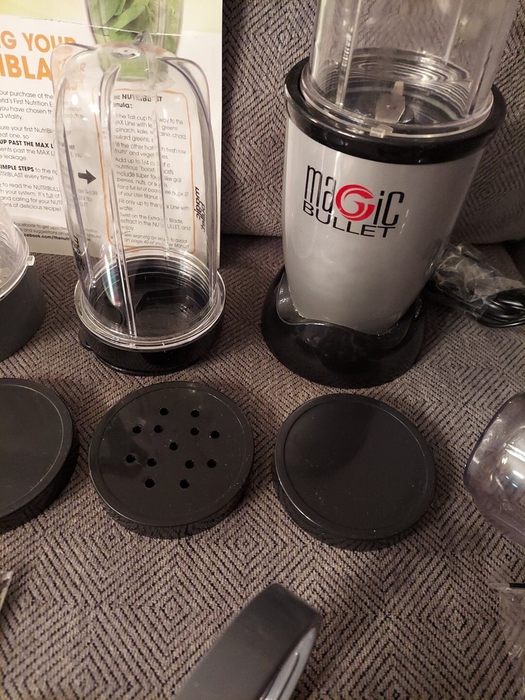 Magic Bullet Model MB1001 Blender Silver & Black 15+pieces