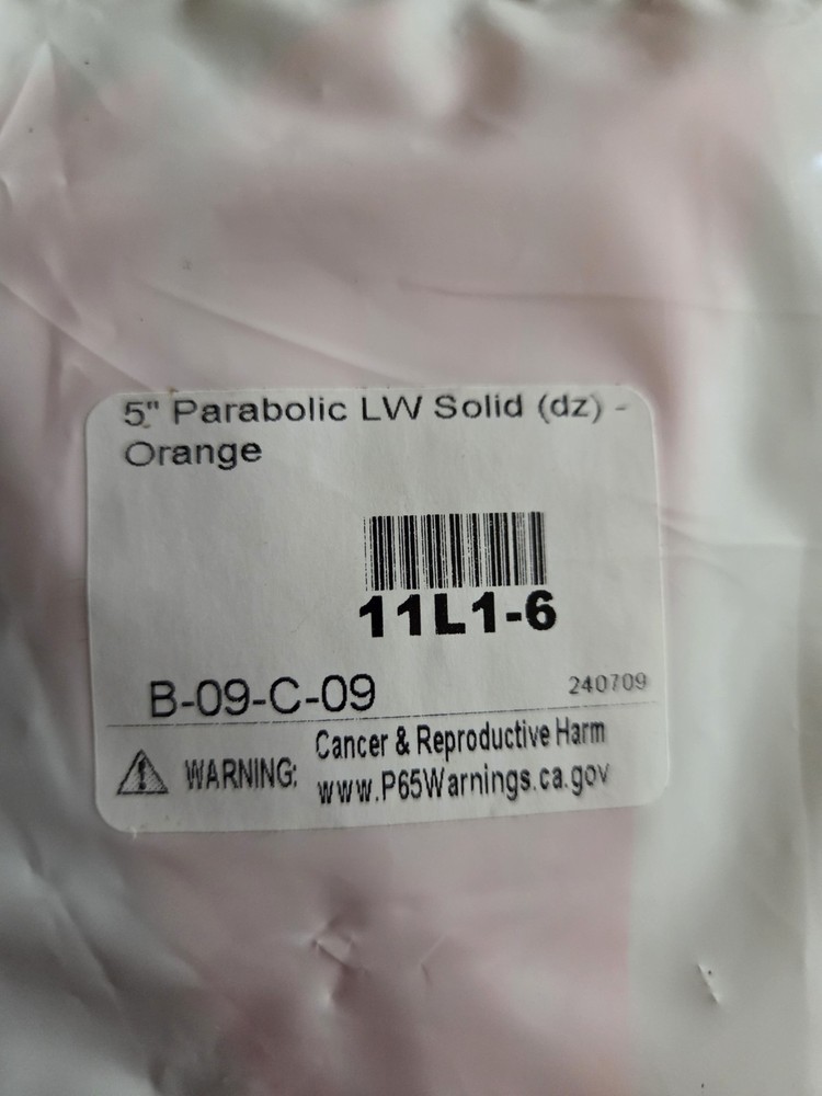 5" Parabolic LW Solid Orange Dz Pack
