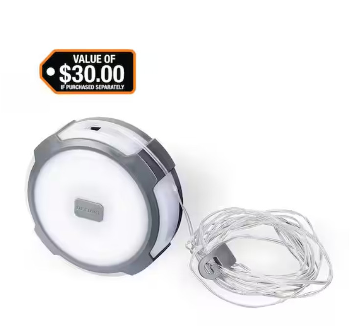 250-Lumens 2-in 1 Multi-functional Rechargeable Utility light with String Light