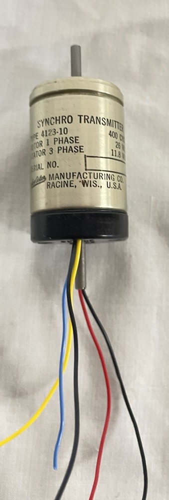 Synchro Transmitter, John Oster 4123-10 , double ended shaft