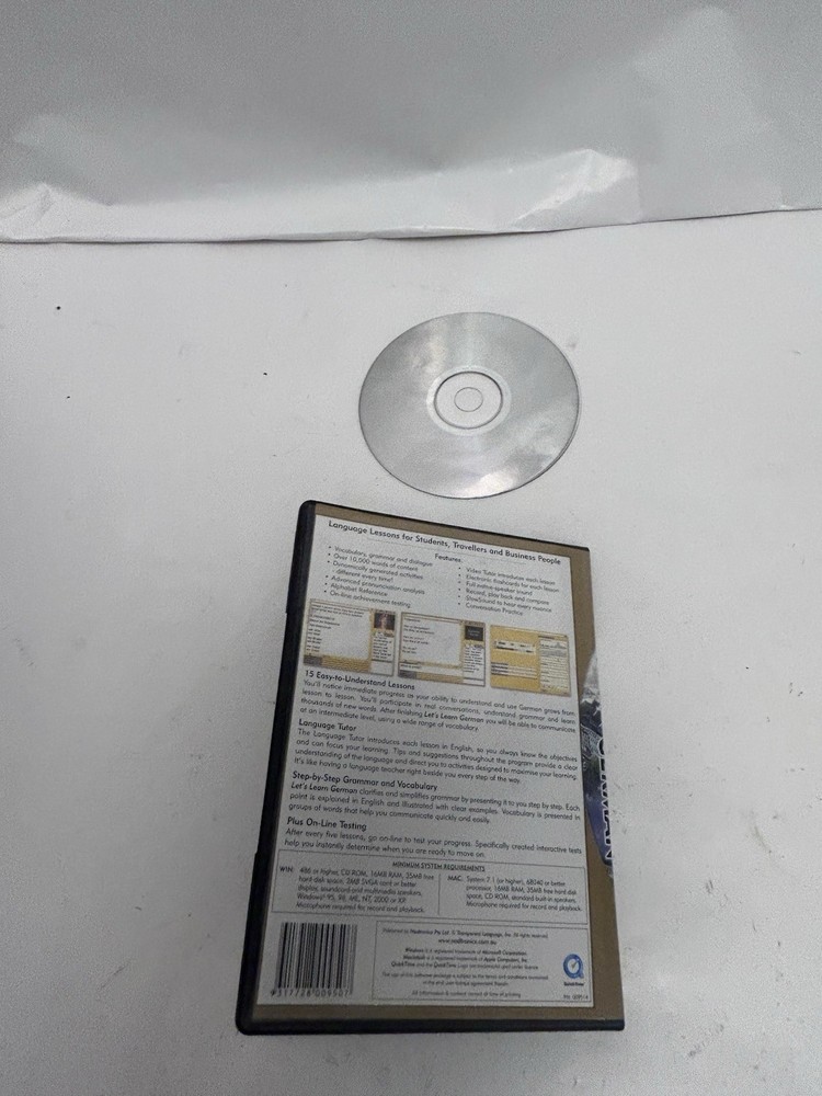 Lets Learn German CD for Windows and Macintosh by Nodtronics