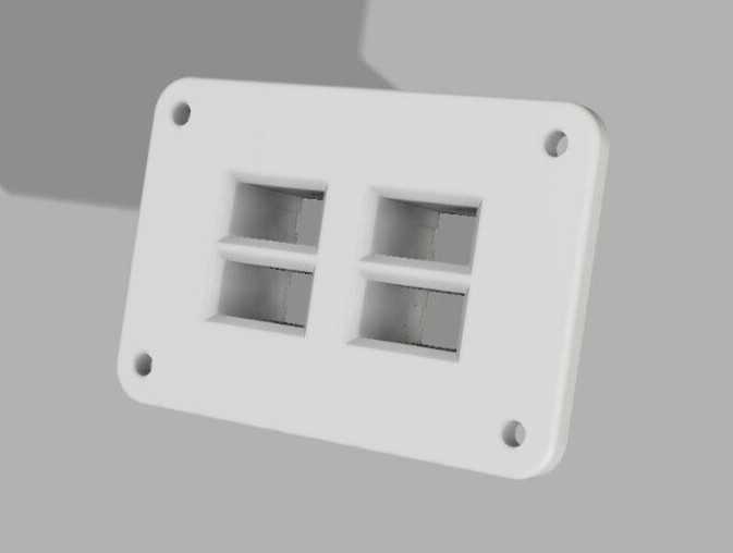 Quad Panel Mount, Compatible With Anderson PowerPole PP15-PP45