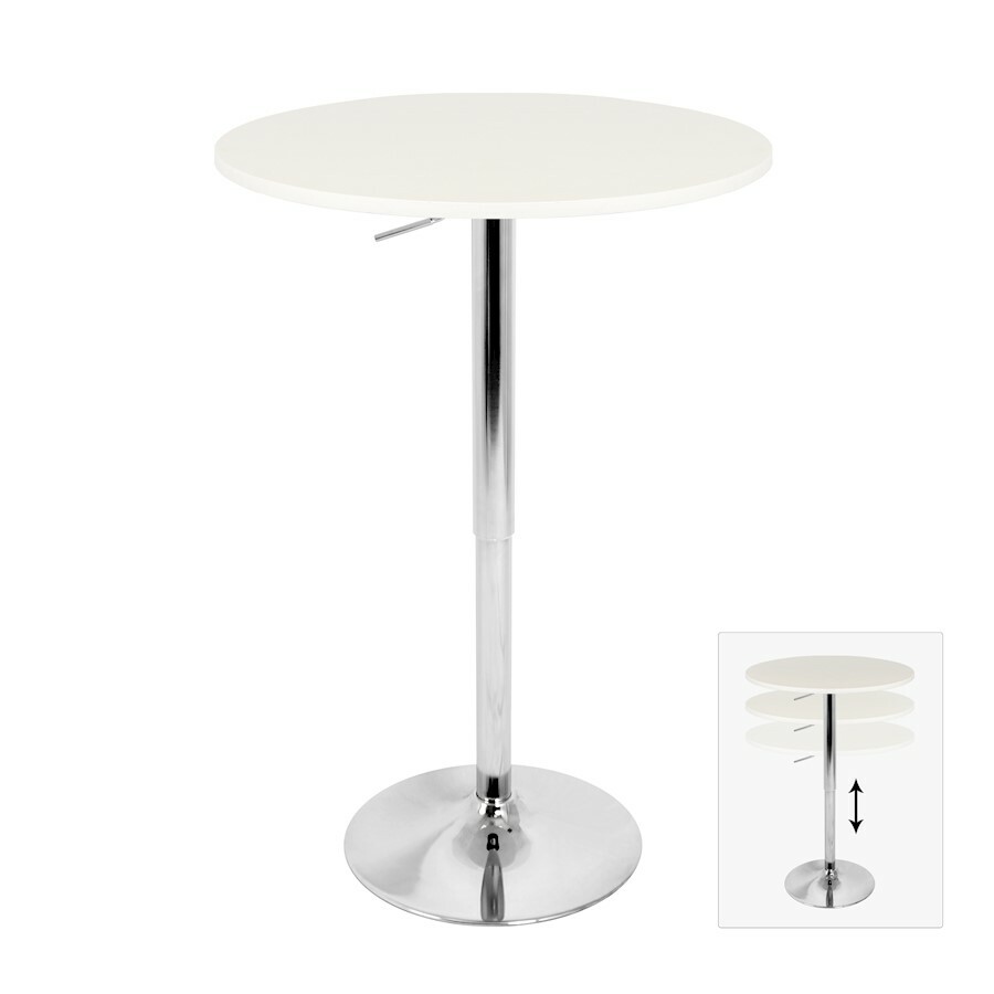 LumiSource Elia Bar Table, White - BT-TLELIA27W