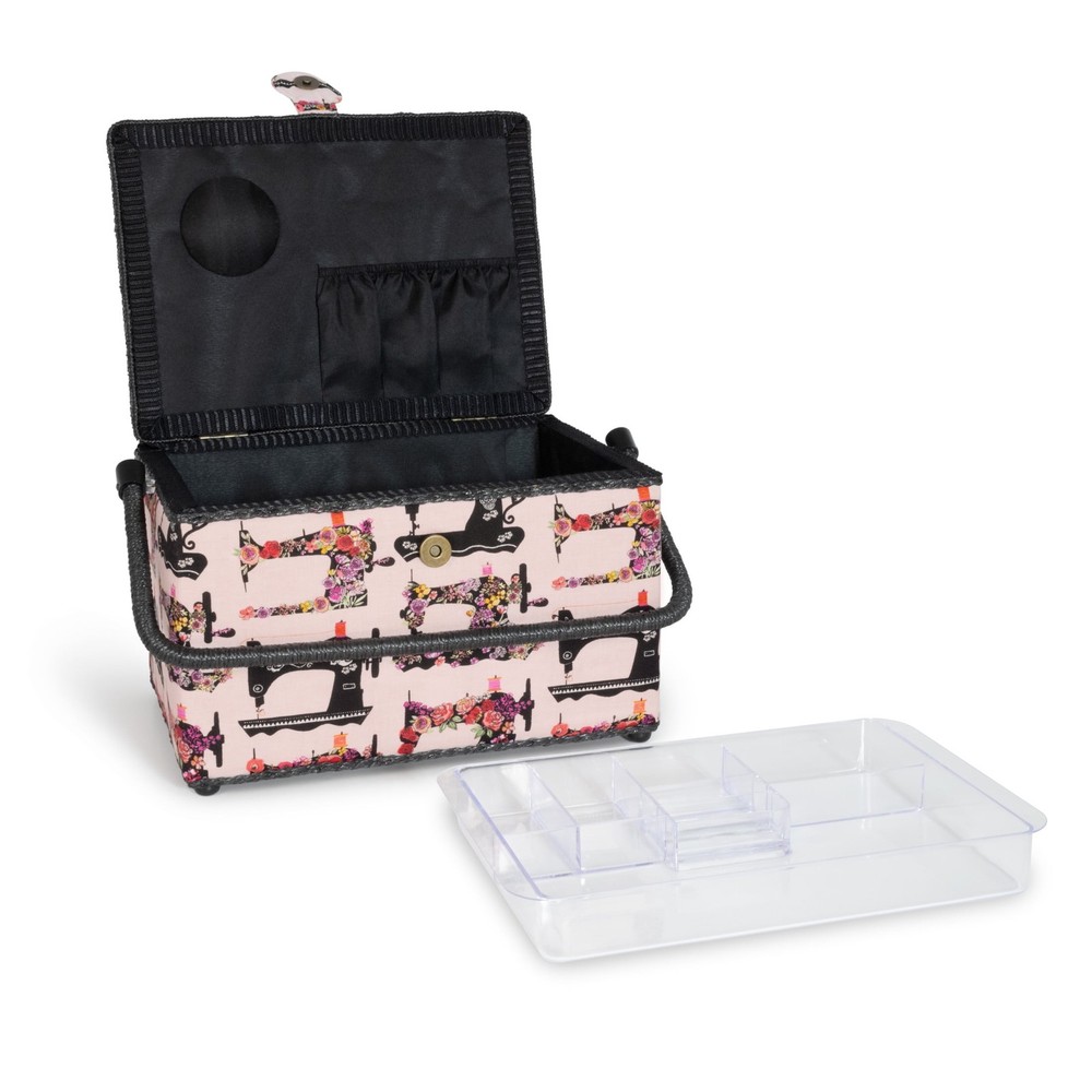 Large Sewing Basket Pink Sewing Machines