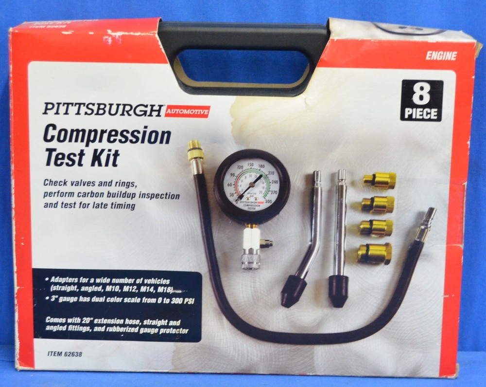 Pittsburgh Automotive 8pc Compression Test Kit 62638