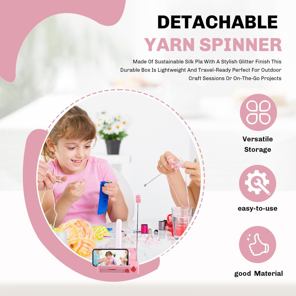 Crochet , Yarn Holder for Crocheting, Multi-Functional Yarn Spool Box,2857