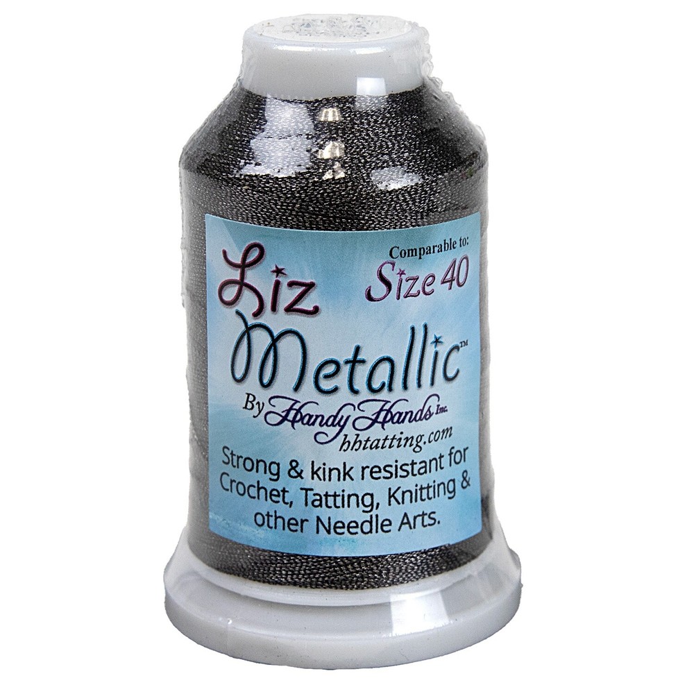 Handy Hands Liz Metallic Thread Cone Size 40-Charcoal