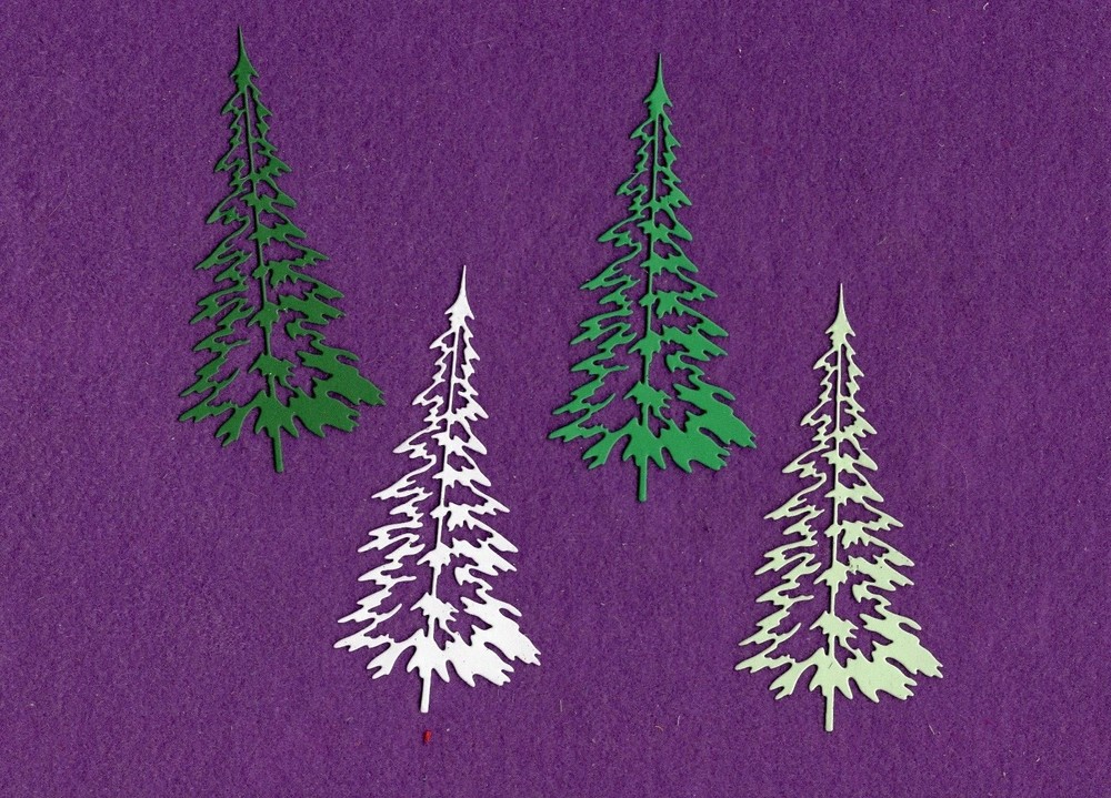 PINE TREE smaller die cuts scrapbook cards