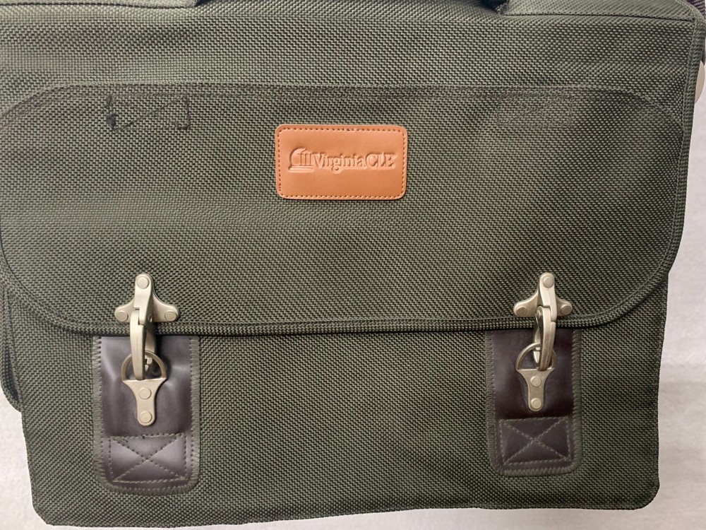 GEMLINE 2280 Computer Shoulder Messenger Olive Green Adjustable Strap