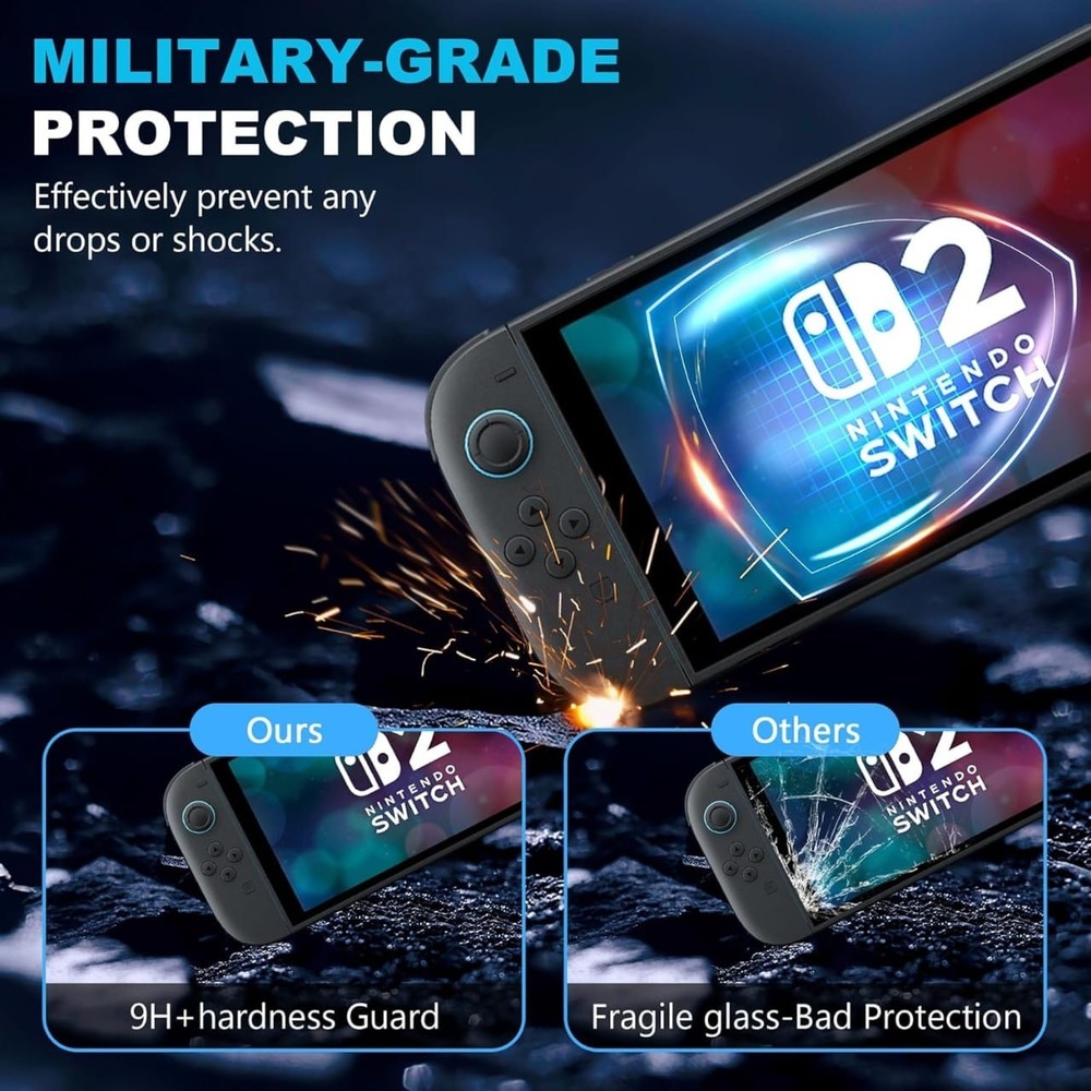 for NS/Nintendo Switch 2 Screen Protector-HD Tempered NS (2-3 pack)