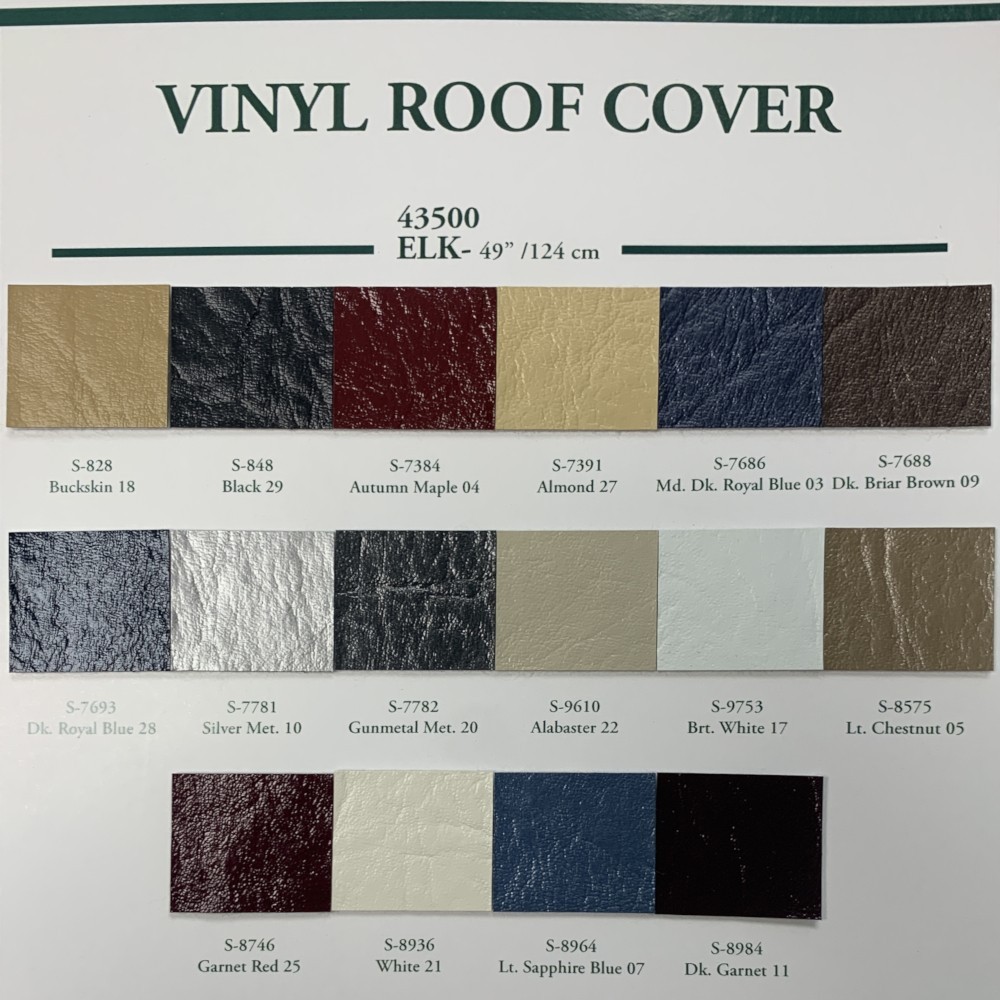 Elk Grain Automobile Top Vinyl - Multiple Color Options