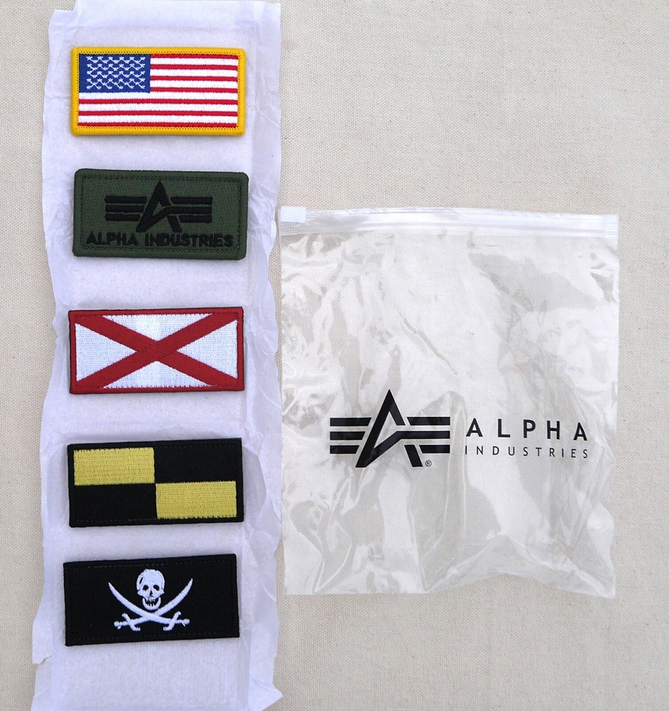 ALPHA INDUSTRIES Custom Patches for L2B Flex Flight Bomber Jacket Set of Five