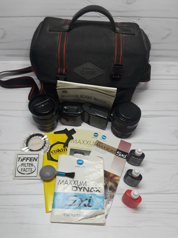 Vantage Camera Bag and lens bundle Minolta
