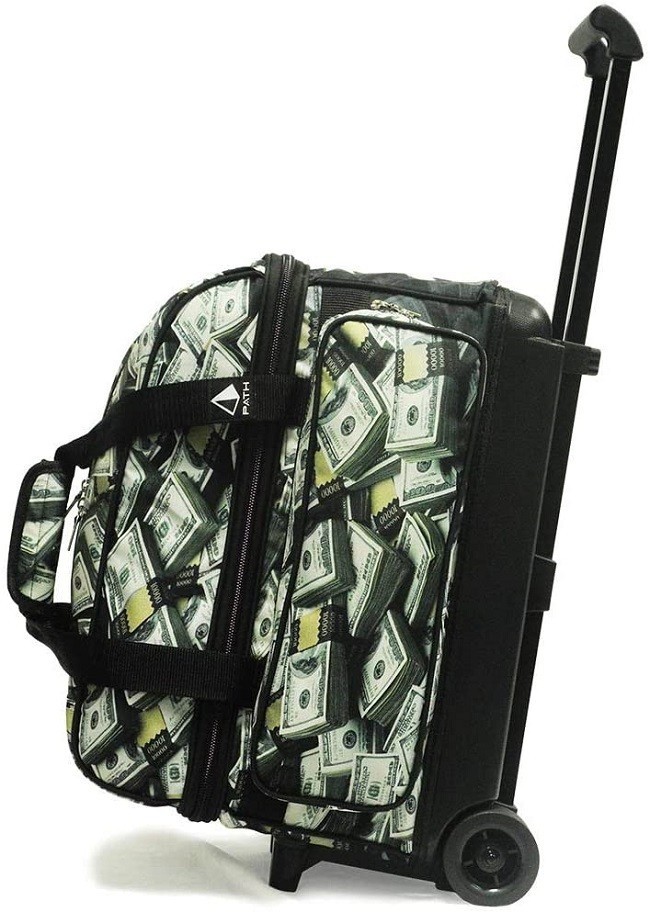Bowling Ball 2 Bag NEW ITEM Pyramid Path Deluxe Double Roller Money LOGO