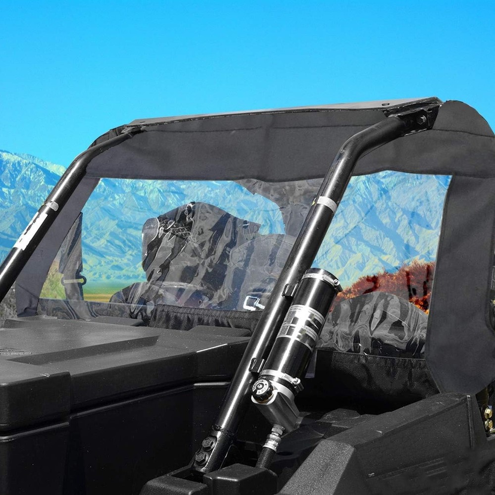Middle Clear Rear Windshield Window Compatible With For UTV Black