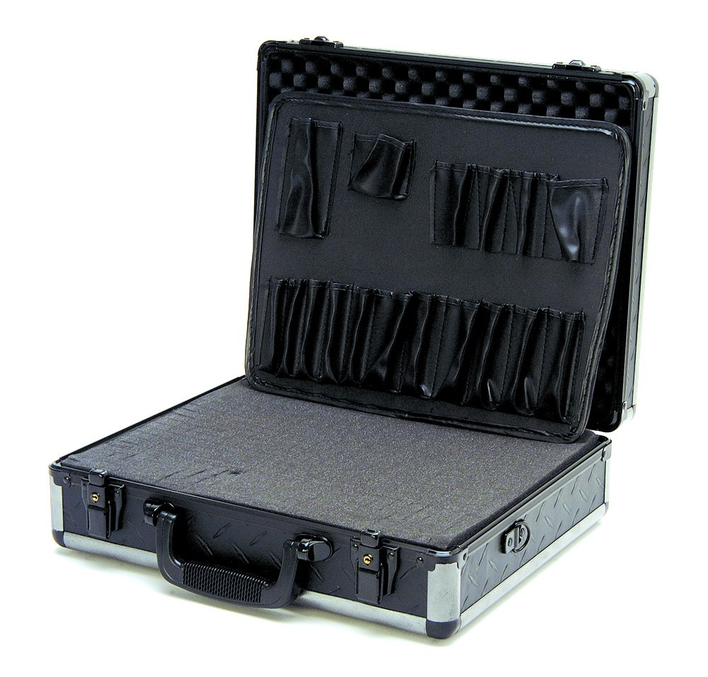 16in Aluminum Hard Tool Case with Tool Panel and Customizable Pluck Foam Insert