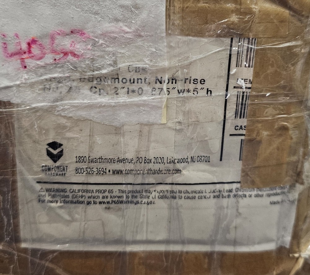 (QTY 2) Component Hardware Hinge Edgemount, Non-Rise P1031489 1008475