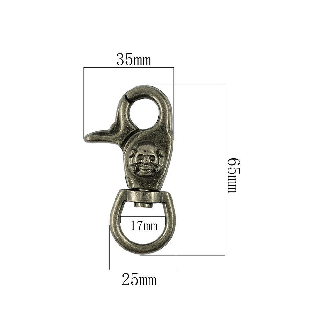2pcs Vintage Metal Hooks Swivel Snap Hardware Hooks