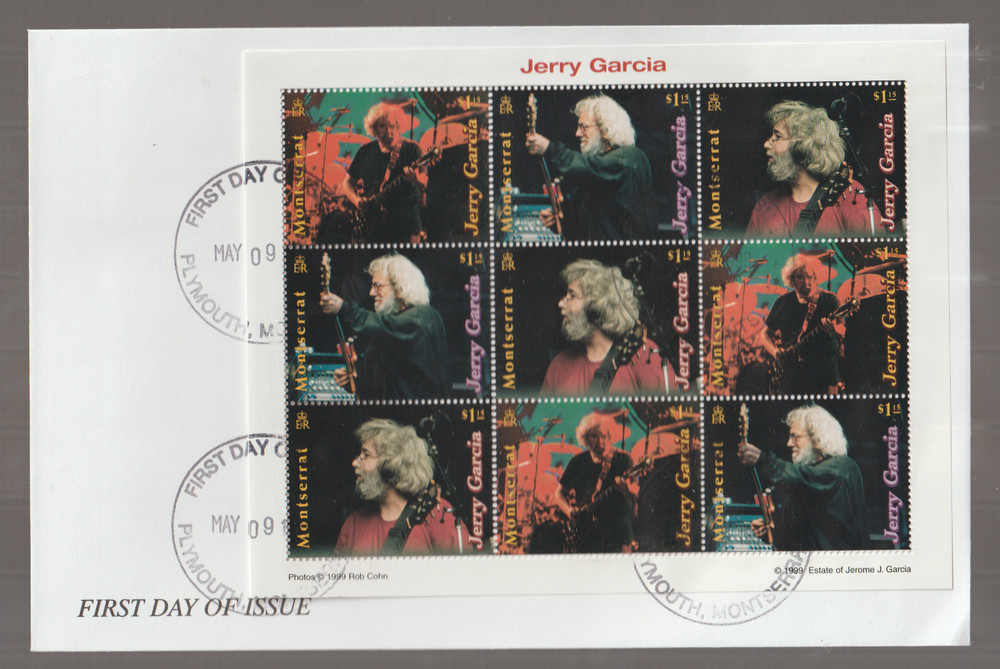 Montserrat Grateful Dead Jerry Garcia FDC