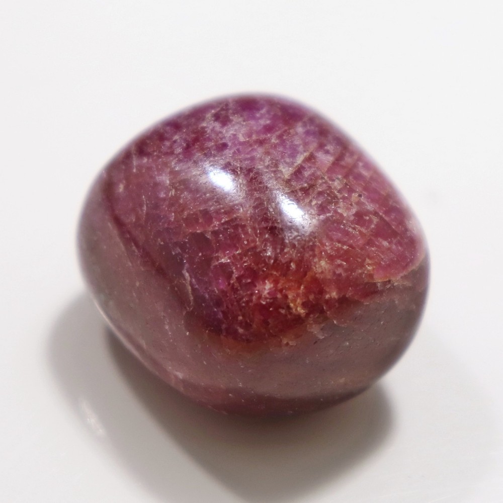 Tumbled Stone: Ruby, Red Corundum from India, Fluorescent (RUB53)