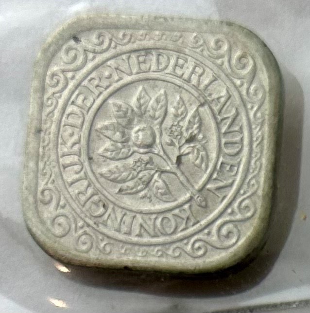 *CURACAO* carded "1943 5 CENTS"