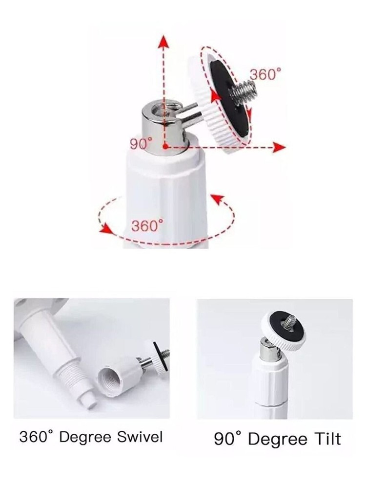 Adjustable Security Camera Wall Mount Bracket - 360 Degree Swivel Support