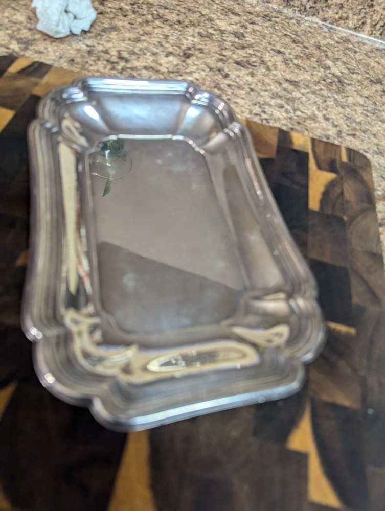 International Silver Co. - Chadwick #1513 Serving Dish Rectangular With Boat Vtg