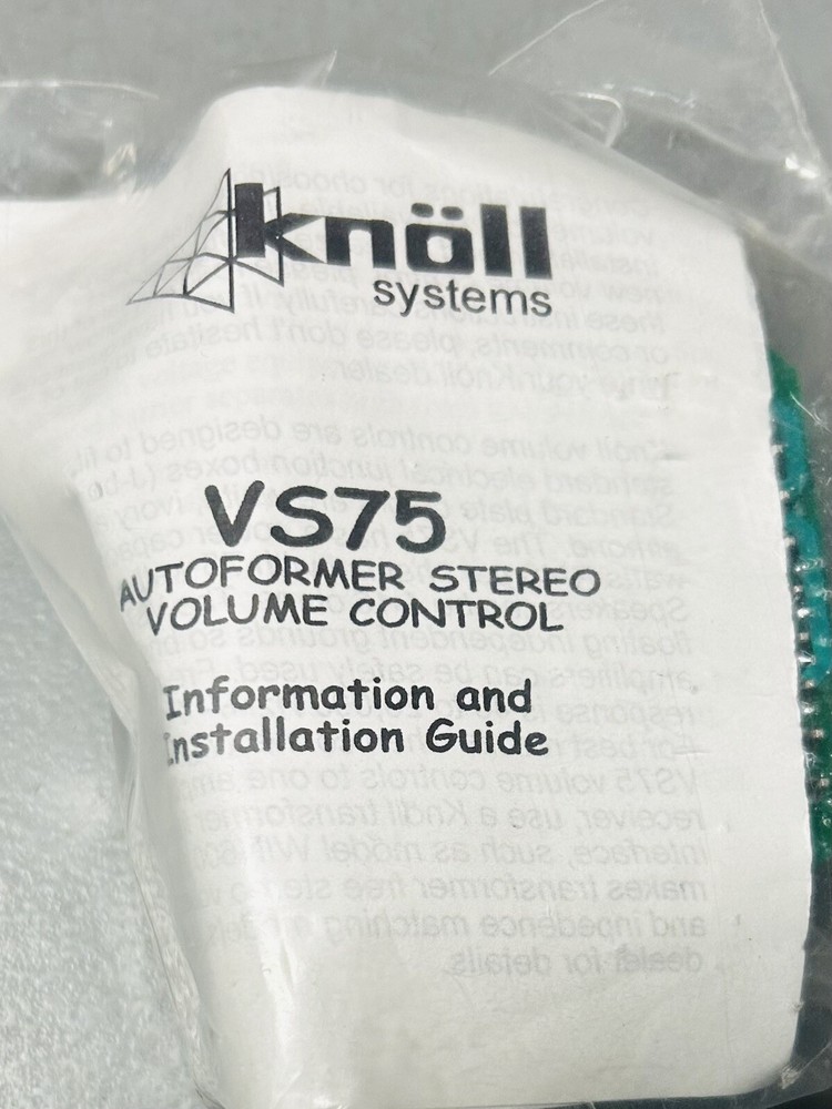 Knoll Systems VS75 Stereo VOLUME CONTROL TRANSFORMER Autoformer New