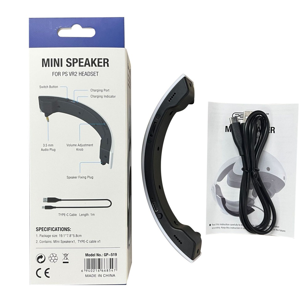 For PS5 PSVR2 Headset Stereo External Amplifier Speaker Accessories Type-C A