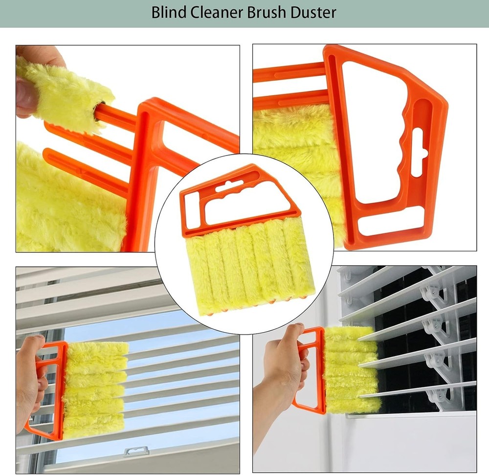 Hand-held Groove Gap Cleaning Tools - Multi-Surface Brush Set for Blinds & Vents