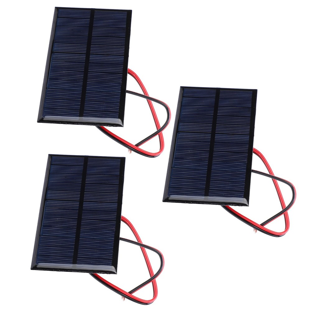 3pcs DC 6V 1W Solar Panel Cell Power Module Solar Panel With 30cm Cable