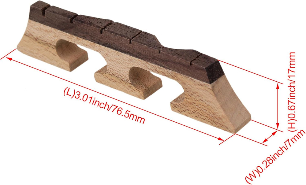 BQLZR Maple Ebony Bridge 6 String Banjo Replacement