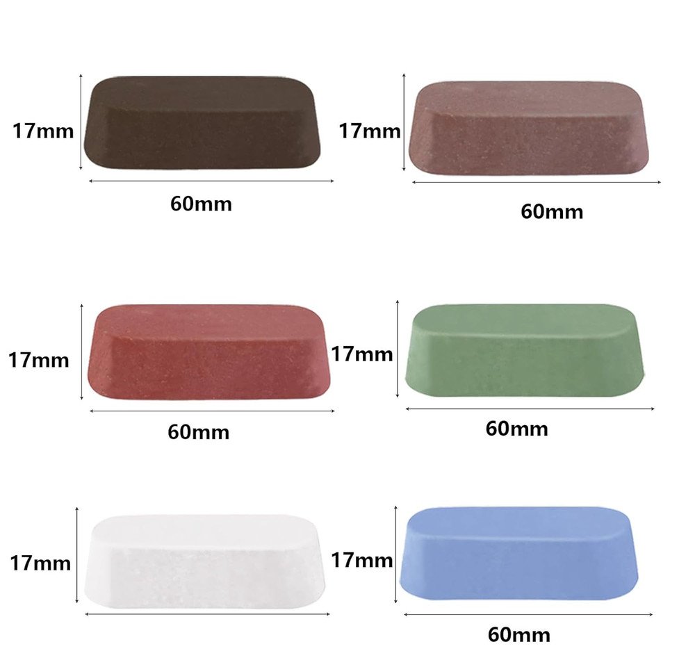 6 Pcs Metal Buffing Polishing Compound for Buffing Wheel, Buffing Wheel Compound