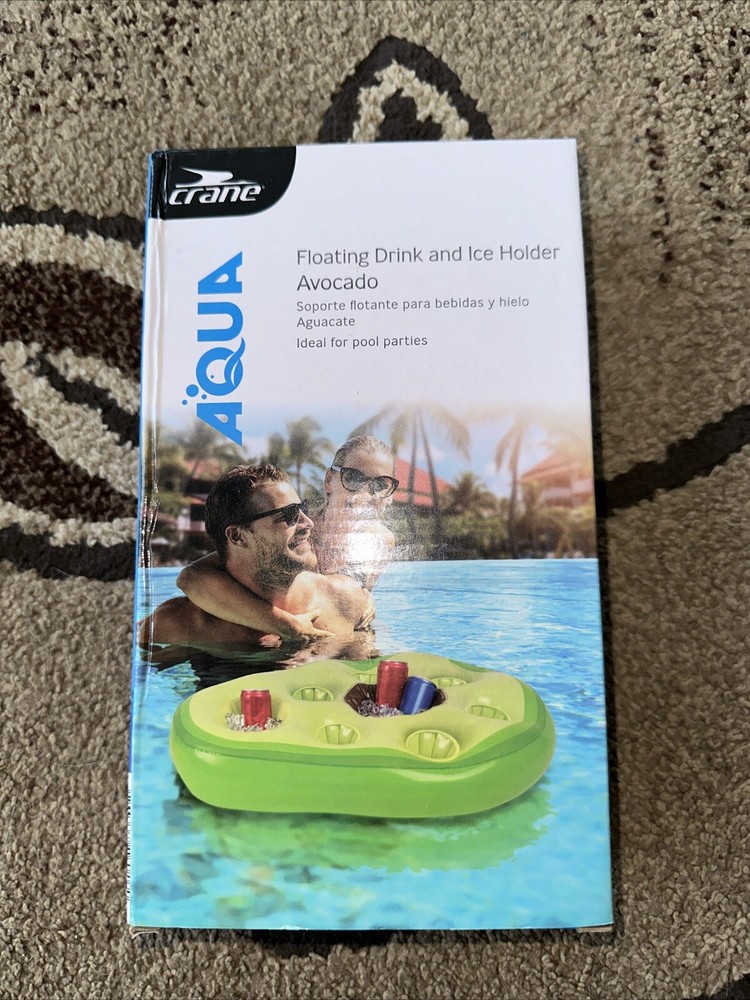 Floating drinking an ice avocado
