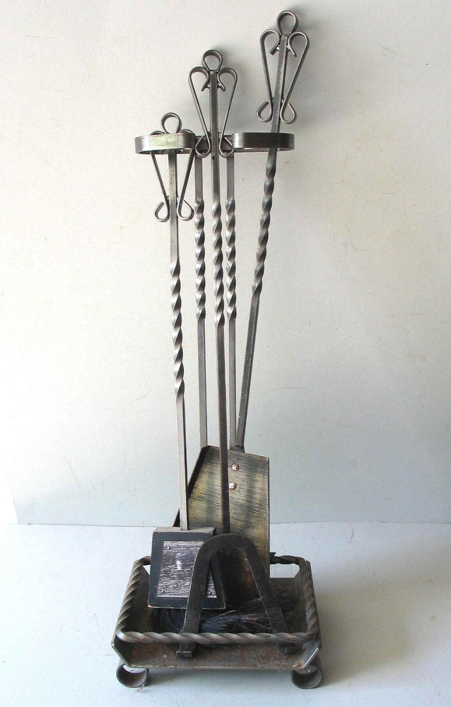 FIREPLACE TOOLS 3 PIECE with Matching Stand Base  FREE SH
