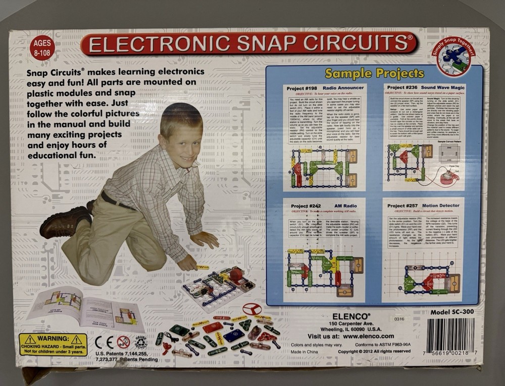 Snap Circuits Classic SC-300 Electronics Exploration Kit, Elenco