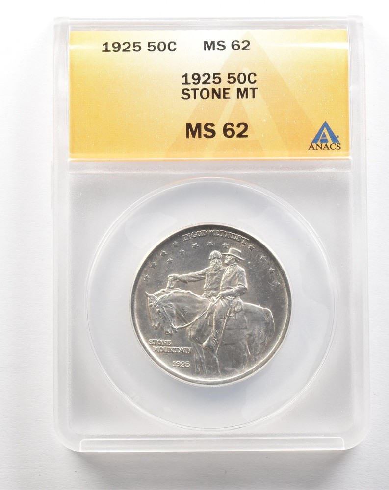 1925 Stone Mountain Commemorative Half Dollar MS62 ANACS *5142