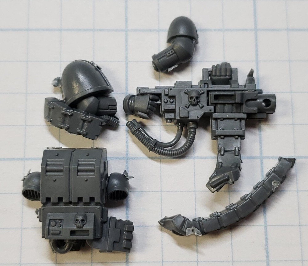 Warhammer 40k Space Marine Bits Devastator Skull Engraved Heavy Bolter #82