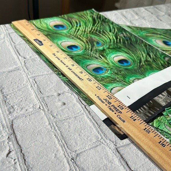 Poly Mailers Peacock Feathers 10” x 13” 50 pack